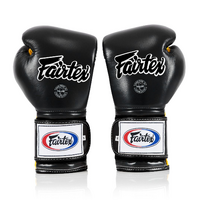 FAIRTEX - "Heavy Hitter" Mexican Style Boxing Gloves (BGV9) - Black/Yellow-16oz