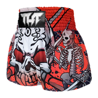 TUFF - Black Devil Skull Thai Boxing Shorts - Medium