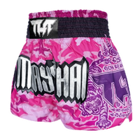 TUFF - Pink Camouflage Thai Boxing Shorts - Small