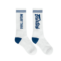 FAIRTEX Socks - White/Black - US9-10