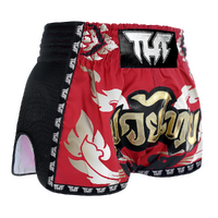 TUFF - Red Yantra Retro Muay Thai Shorts - Medium