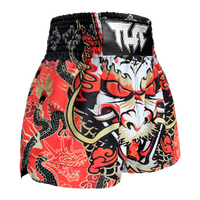 TUFF - Red Dragon King Thai Boxing Shorts - Extra Extra Small