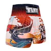 TUFF - 'Siamese Fighting Fish' Thai Boxing Shorts - Medium