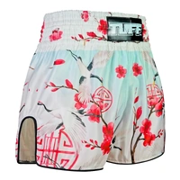 TUFF - 'The Red Crane' High-Cut Retro Muay Thai Shorts - Extra Large