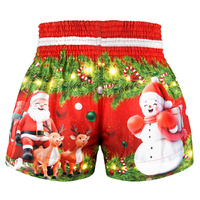 TUFF - Christmas Muay Thai Shorts (Design 9) - Extra Small