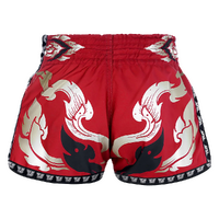 TUFF - Red Yantra Retro Muay Thai Shorts - Medium