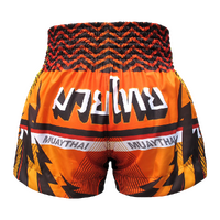 TUFF - Orange Double Tiger Thai Boxing Shorts - Small