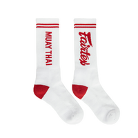 FAIRTEX Socks - White/Black - US9-10