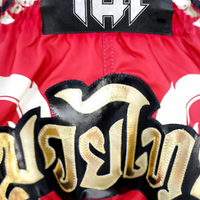 TUFF - Red Yantra Retro Muay Thai Shorts - Medium