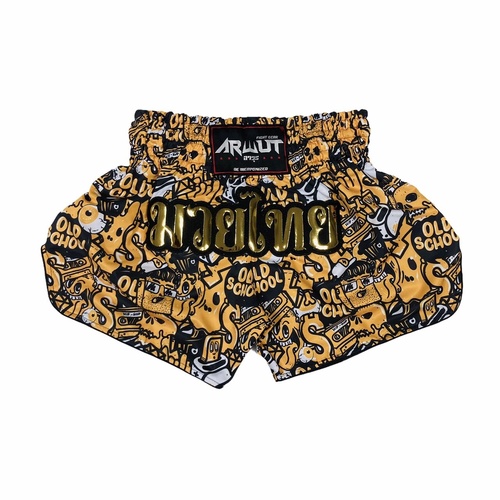 ARWUT - 'Old School Graffiti' Muay Thai Shorts - Extra Small
