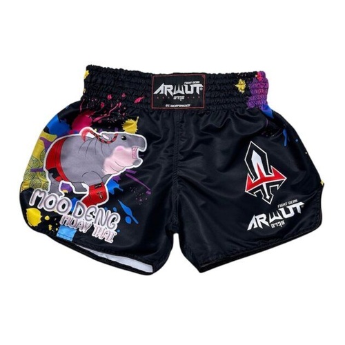 ARWUT - 'Nak Muay' Moo Deng Muay Thai Shorts - Extra Extra Small