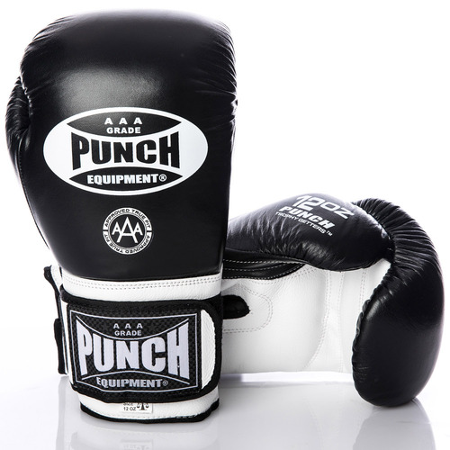 PUNCH - Trophy Getters Boxing Gloves - Black/16oz 