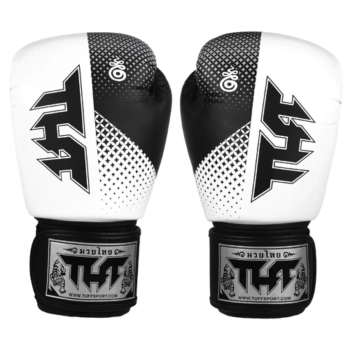 TUFF - Black/White Boxing Gloves - 10oz