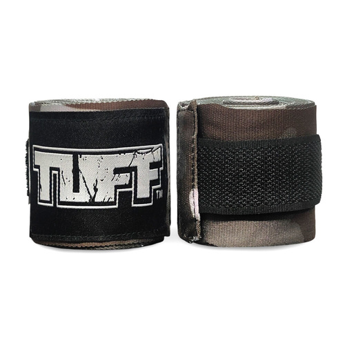 TUFF - Elasticised Nylon Hand Wraps - Black Camo