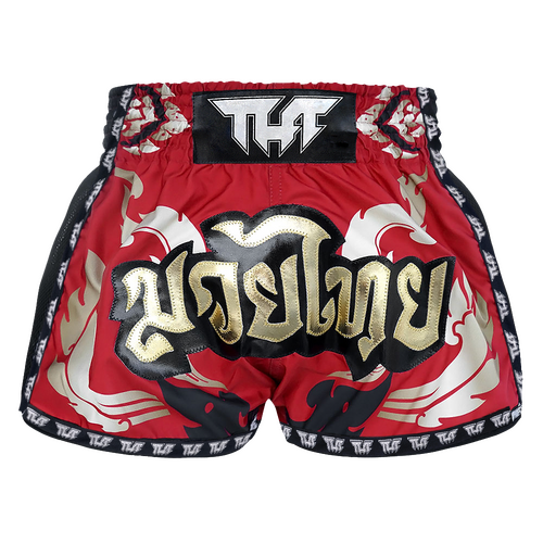 TUFF - Red Yantra Retro Muay Thai Shorts - Medium