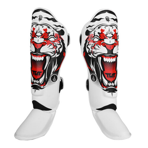 TUFF - Tiger MMA Shin Guards - White/Medium